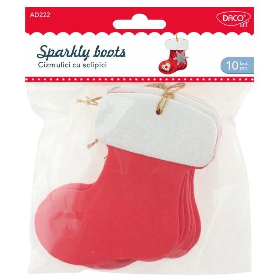 Accesorii craft Cizmulici cu sclipici spuma DACO AD222
