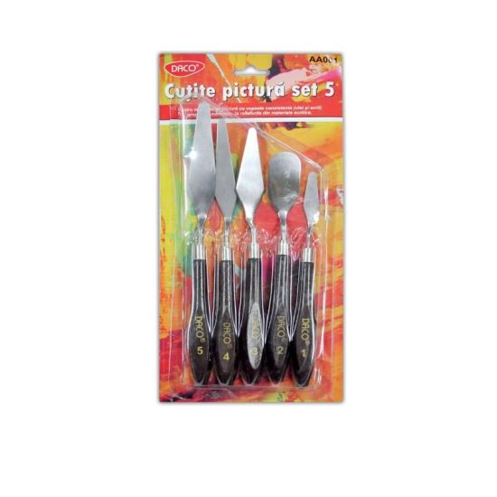 Accesorii modelaj, cutite pictura, set 5 DACO - AA001