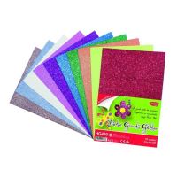Hartie gumata glitter autoadeziva 10 culori DACO HG420 