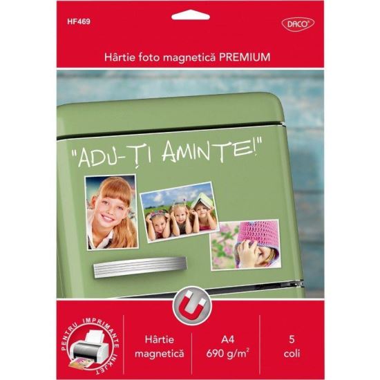 Hartie foto magnetica A4 690g 5 coli DACO - HF469