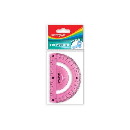 Raportor plastic KEYROAD KR970959 180 gr/10 cm flexibil
