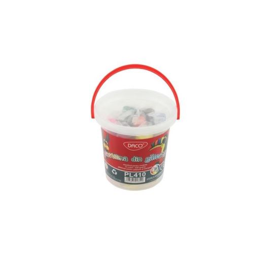 Plastilina 10 culori 400g galeata DACO - PL410 