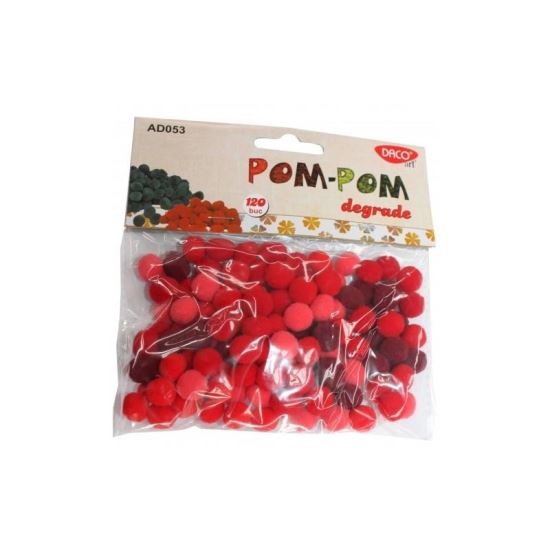 Accesorii craft - AD053 Pom-Pom Rosu degrade DACO