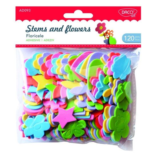 Accesorii craft - Floricele din spuma autoadeziva DACO AD093