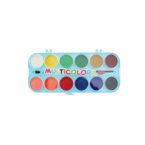 ACUARELE 12 CULORI MULTICOLORA DACO AR123
