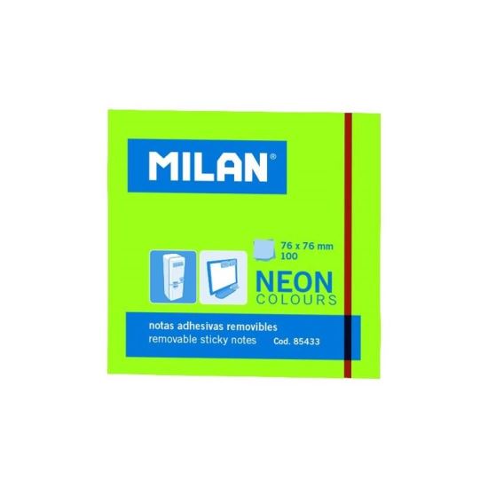 Bloc Notes Adeziv Milan, 76X76 - Verde Neon