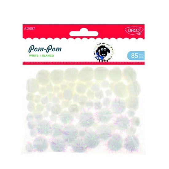 Accesorii craft - AD087 Pom-Pom blanco DACO