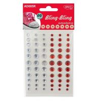 Accesorii craft - AD005R Bling bling diamante autoadezive rosu DACO