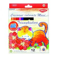Creion color 12 culori maxi triunghiular DACO - CC512T