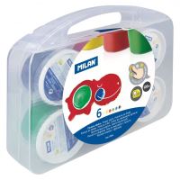 Acuarele 6 culori pentru pictura cu degetele 100 ml - Milan