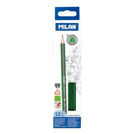 Creion grafit triunghiular B Milan - 133