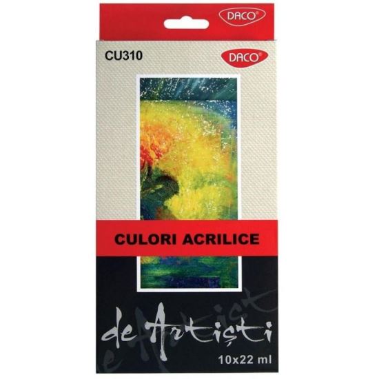 Culori acril 10 culori 22 ml Artist DACO - CU310