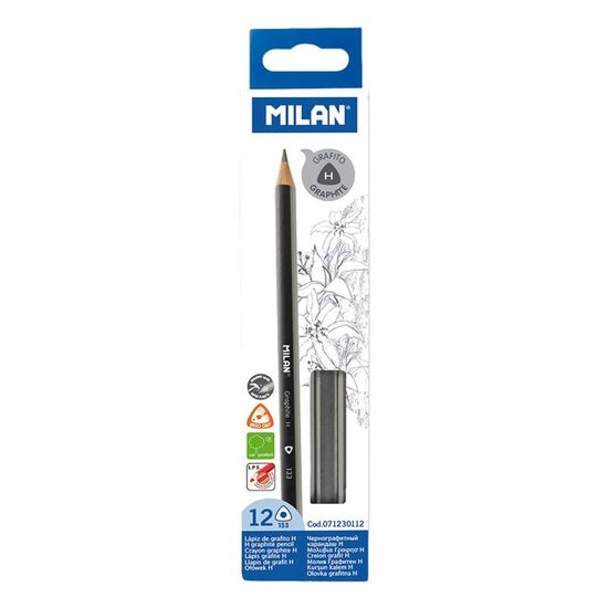 Creion grafit triunghiular H Milan - 133