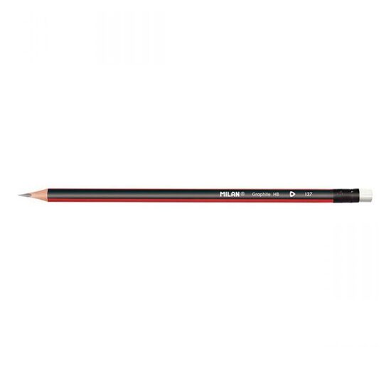Creion grafit triunghiular HB cu radiera MILAN-137