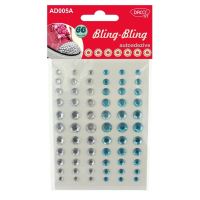 Accesorii craft - AD005A Bling bling diamante autoadezive albastru DACO