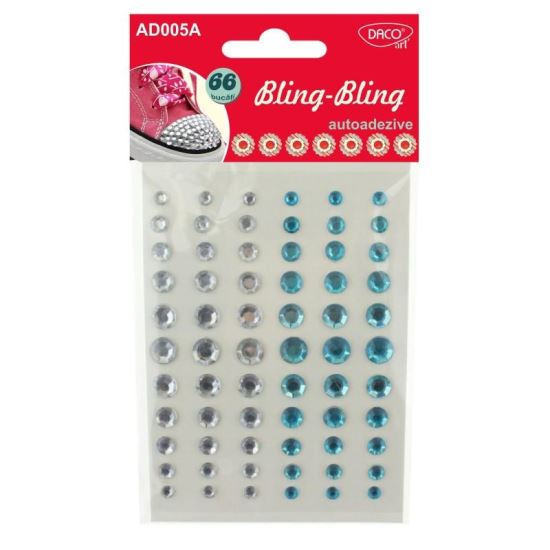Accesorii craft - AD005A Bling bling diamante autoadezive albastru DACO