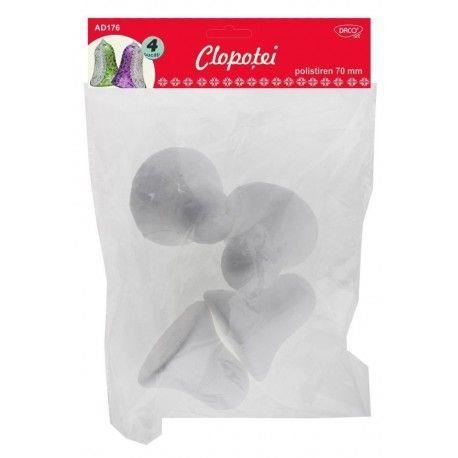 Accesorii craft - AD176 Clopotei polistiren 7cm Set4 DACO