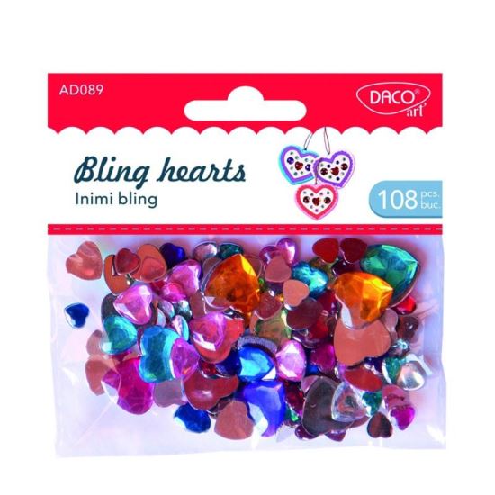 Accesorii craft - AD089 inimi bling DACO