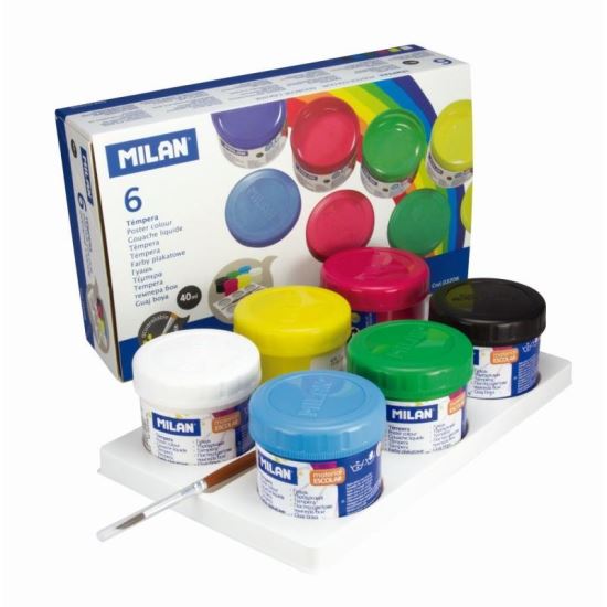 Tempera, 6 Culori, 40 ML/Culoare