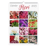 Calendar 2025 Flori, 13 file carton lucios, 32x45 cm