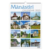 Calendar 2025 Manastiri din Romania, 13 file carton lucios, 32x45 cm