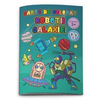 Carte de colorat Robotii Galaxiei, A4 24 pagini