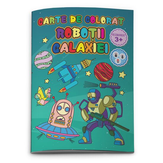 Carte de colorat A4 - Robotii Galaxiei