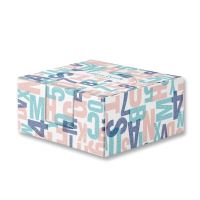 Cub hartie in cutie carton, 9X9cm, Letters Puzzle