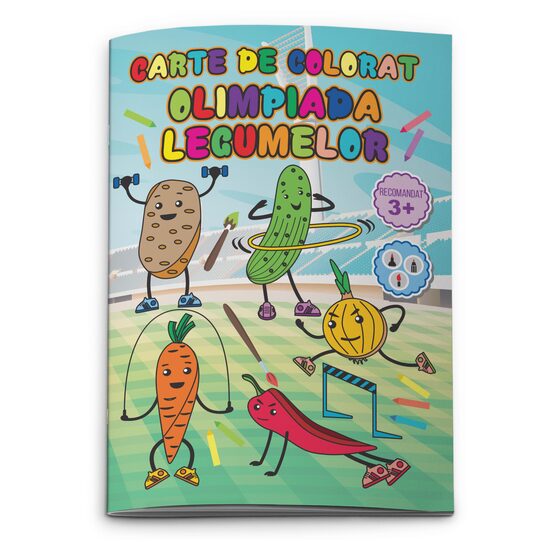 Carte de colorat A4 - Olimpiada Legumelor
