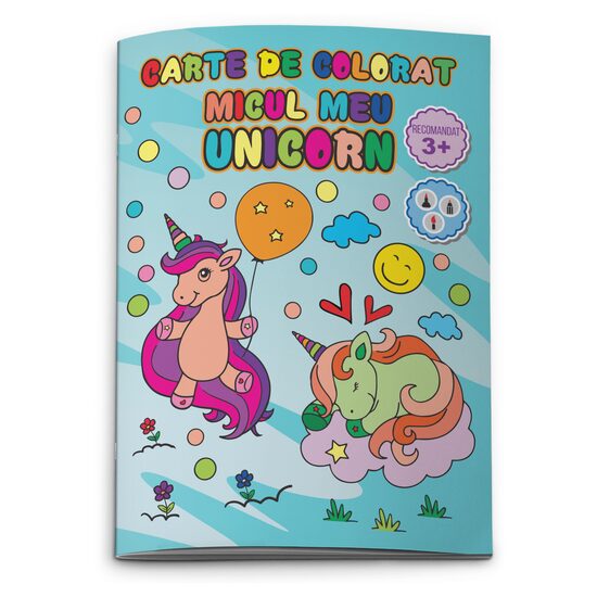 Carte de colorat A4 - Micul meu Unicorn