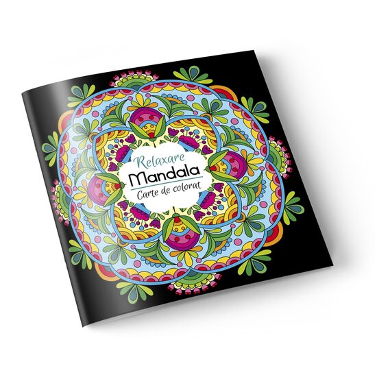 Carte de colorat Mandala Relaxare, 20x20 cm, 24 pagini
