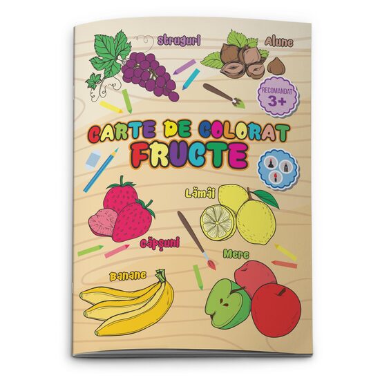 Carte de colorat A4 - Fructe