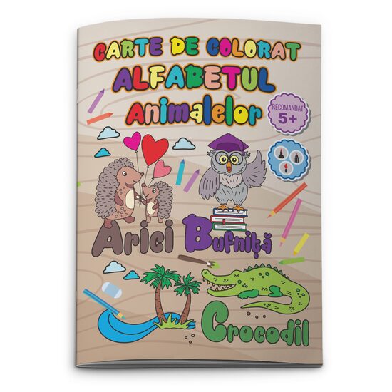 Carte de colorat A4 - Alfabetul Animalelor