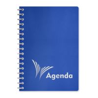 Agenda A5 nedatata, spirala, coperta plastic albastru
