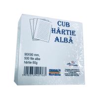 Cub hartie alba 9/9cm, 500 file, infoliat