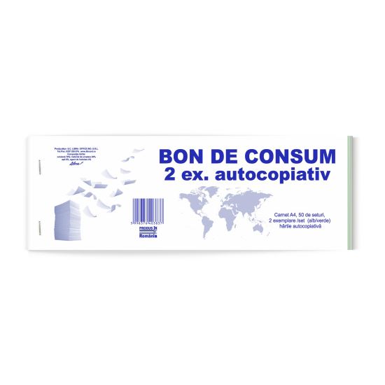Bon de consum autocopiativ 2 exemplare carnet 100 file/50 seturi