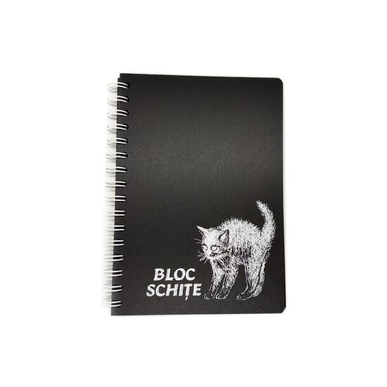 Bloc desen si schite A5 hartie neagra 50 coli 120 g coperta plastic