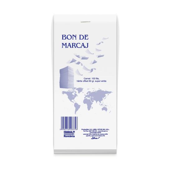 Bon marcaj format 7x15 cm, carnet 100 file