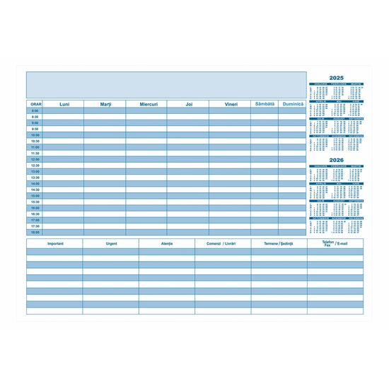 Planner birou format A2 590x420mm 55 coli Libra