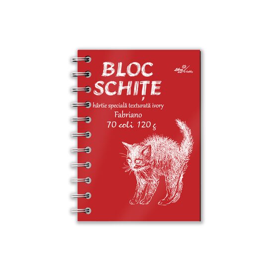Bloc desen si schite A6 hartie Ivory Fabriano 70 coli 120 g sp. coperti tari