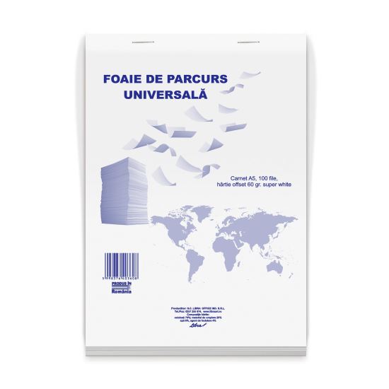 Foaie parcurs universala A5 carnet 100 file