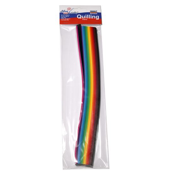 Hartie quilling 15 culori intense 30 cm lungime 10 mm latime 300 fasii 80 grame - INTENS Q3010IN