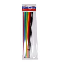 Hartie quilling 15 culori intense 30 cm lungime 3 mm latime 300 fasii 80 grame - INTENS Q303IN
