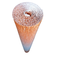 Hartie creponata elastica floristica metalizata sfumate 180gr- Silver - Red gradient 802/4