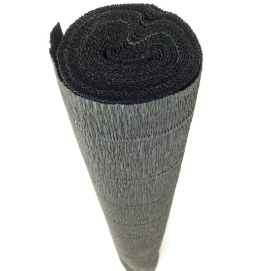 Hartie creponata elastica floristica 180gr - Black  602
