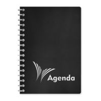 Agenda A5 nedatata spirala coperta plastic neagra