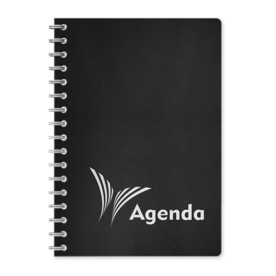 Agenda A5 nedatata spirala coperta plastic neagra