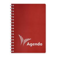 Agenda A5 nedatata spirala coperta plastic rosie