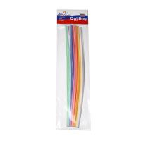 Hartie quilling 15 culori pastel 30 cm lungime 3 mm latime 300 fasii 80 grame - PASTEL Q303PS