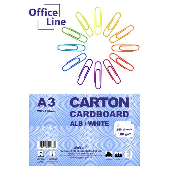 Carton A3 alb 160 gr top 250 coli 3160250